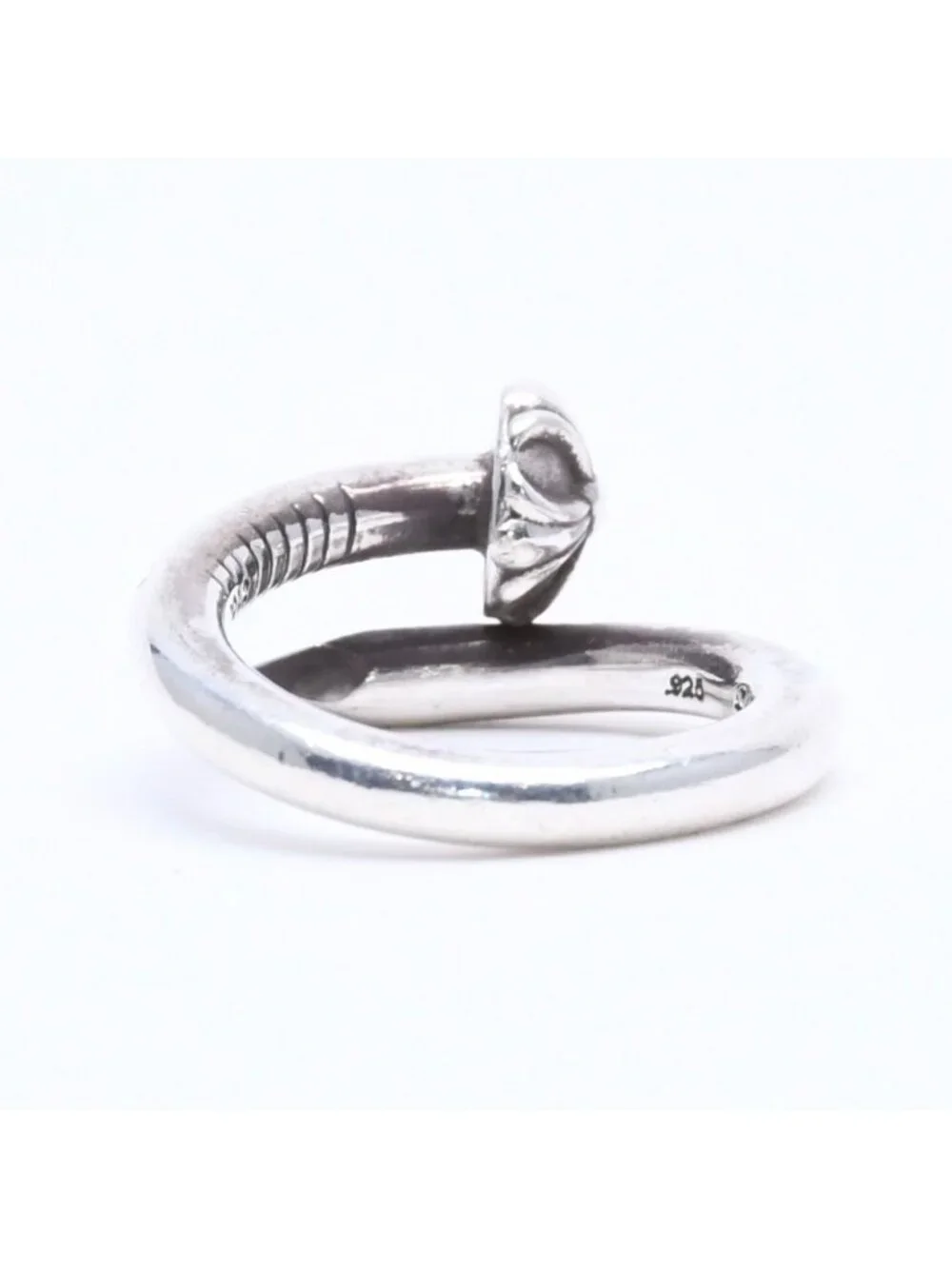 Chrome Hearts Rng Nail Cross Ball Ring 925 Sterling Silver